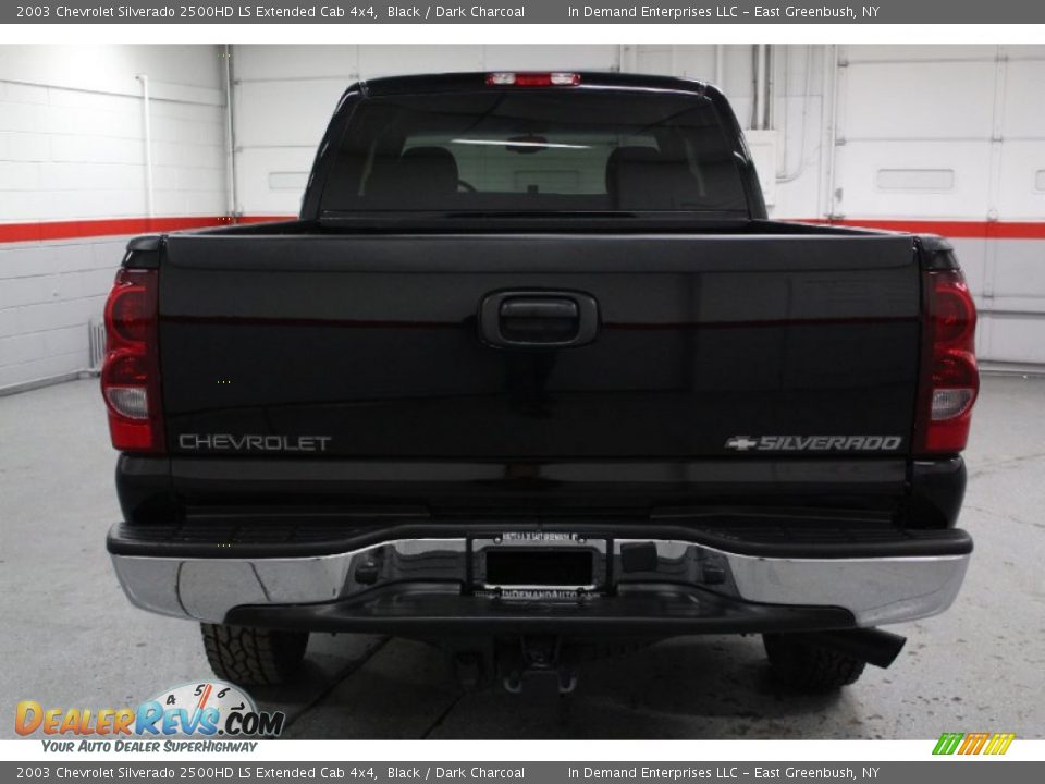 2003 Chevrolet Silverado 2500HD LS Extended Cab 4x4 Black / Dark Charcoal Photo #14