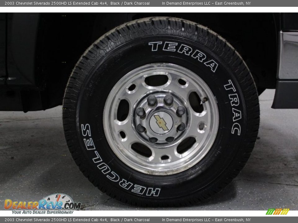 2003 Chevrolet Silverado 2500HD LS Extended Cab 4x4 Black / Dark Charcoal Photo #30