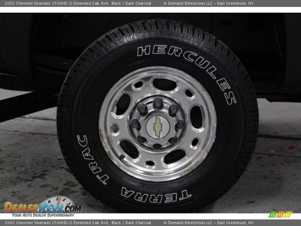 2003 Chevrolet Silverado 2500HD LS Extended Cab 4x4 Black / Dark Charcoal Photo #32