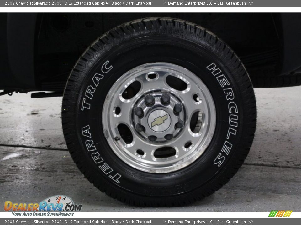 2003 Chevrolet Silverado 2500HD LS Extended Cab 4x4 Black / Dark Charcoal Photo #34