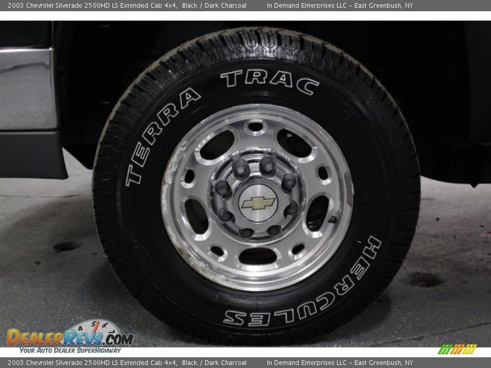 2003 Chevrolet Silverado 2500HD LS Extended Cab 4x4 Black / Dark Charcoal Photo #36