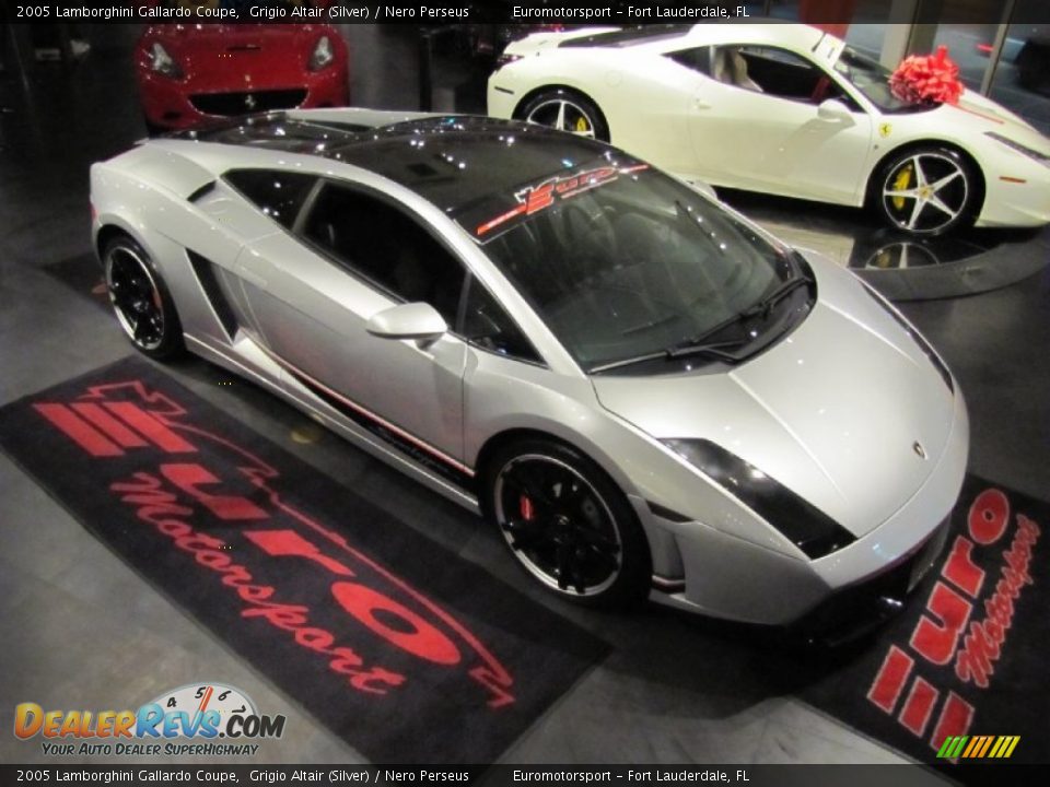 2005 Lamborghini Gallardo Coupe Grigio Altair (Silver) / Nero Perseus Photo #2