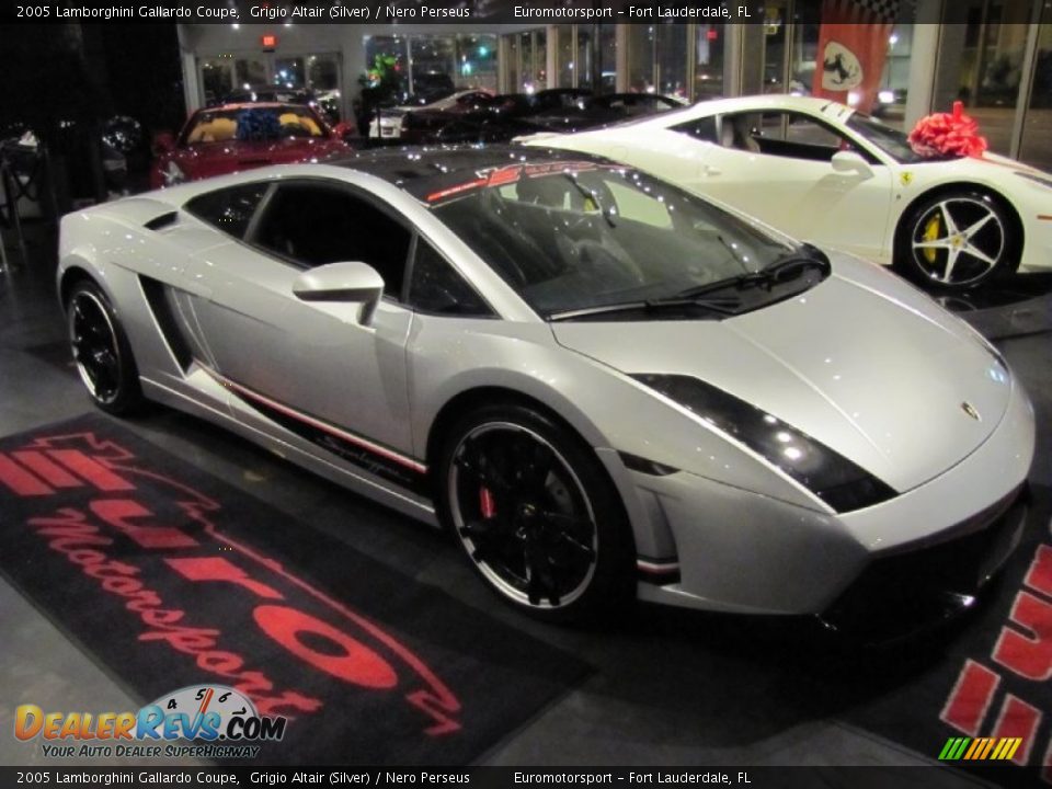 2005 Lamborghini Gallardo Coupe Grigio Altair (Silver) / Nero Perseus Photo #3