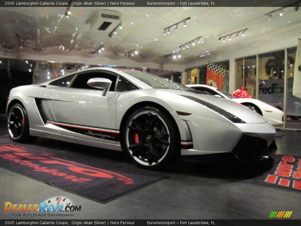 2005 Lamborghini Gallardo Coupe Grigio Altair (Silver) / Nero Perseus Photo #4