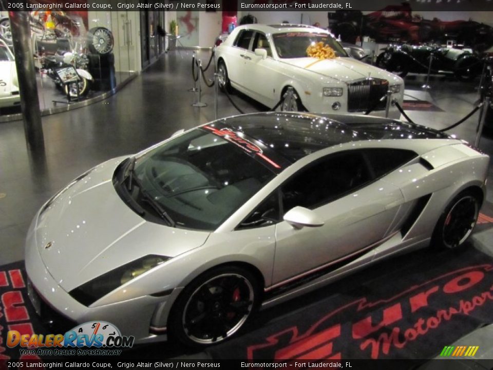 2005 Lamborghini Gallardo Coupe Grigio Altair (Silver) / Nero Perseus Photo #8