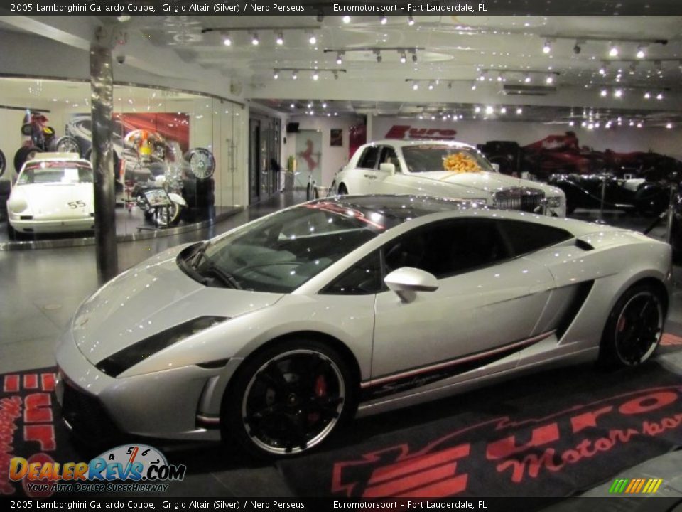 2005 Lamborghini Gallardo Coupe Grigio Altair (Silver) / Nero Perseus Photo #9