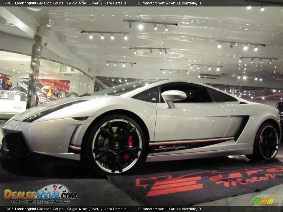 2005 Lamborghini Gallardo Coupe Grigio Altair (Silver) / Nero Perseus Photo #10