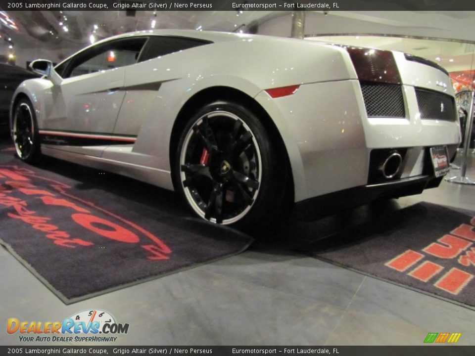 2005 Lamborghini Gallardo Coupe Grigio Altair (Silver) / Nero Perseus Photo #13