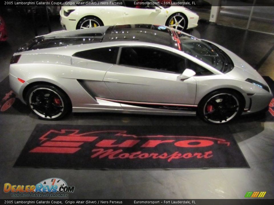 2005 Lamborghini Gallardo Coupe Grigio Altair (Silver) / Nero Perseus Photo #22
