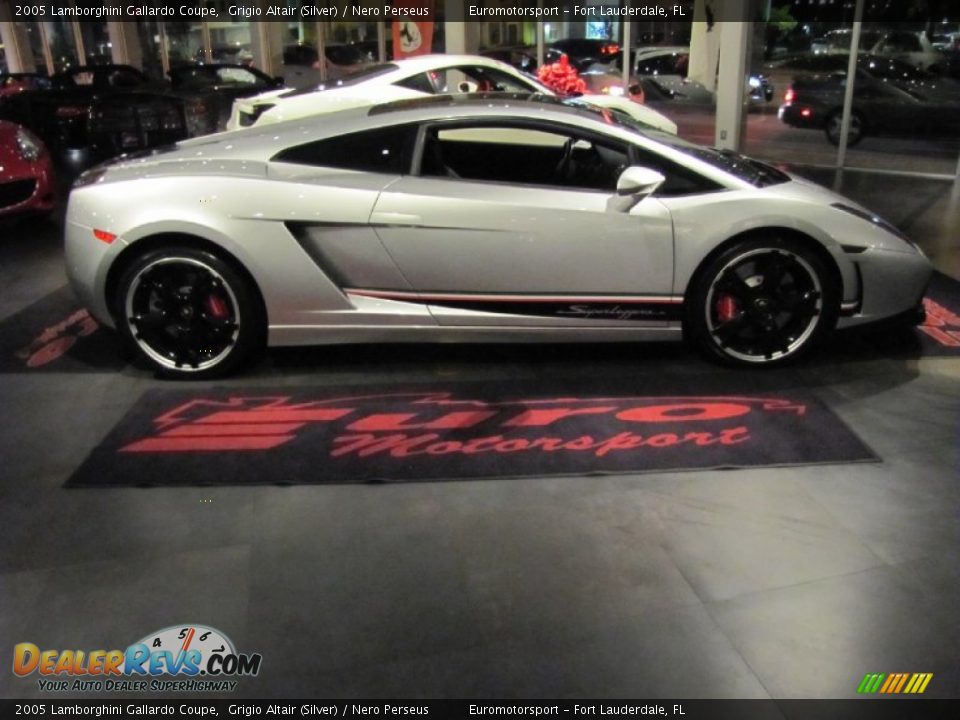 2005 Lamborghini Gallardo Coupe Grigio Altair (Silver) / Nero Perseus Photo #23
