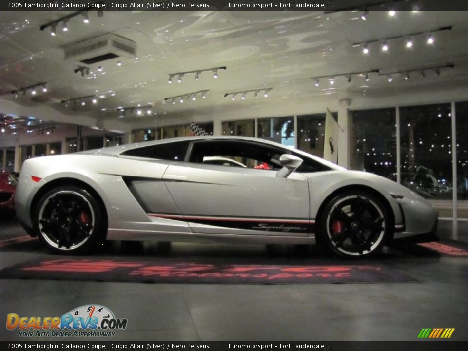 2005 Lamborghini Gallardo Coupe Grigio Altair (Silver) / Nero Perseus Photo #24