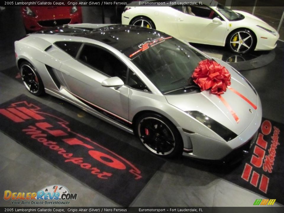 2005 Lamborghini Gallardo Coupe Grigio Altair (Silver) / Nero Perseus Photo #25