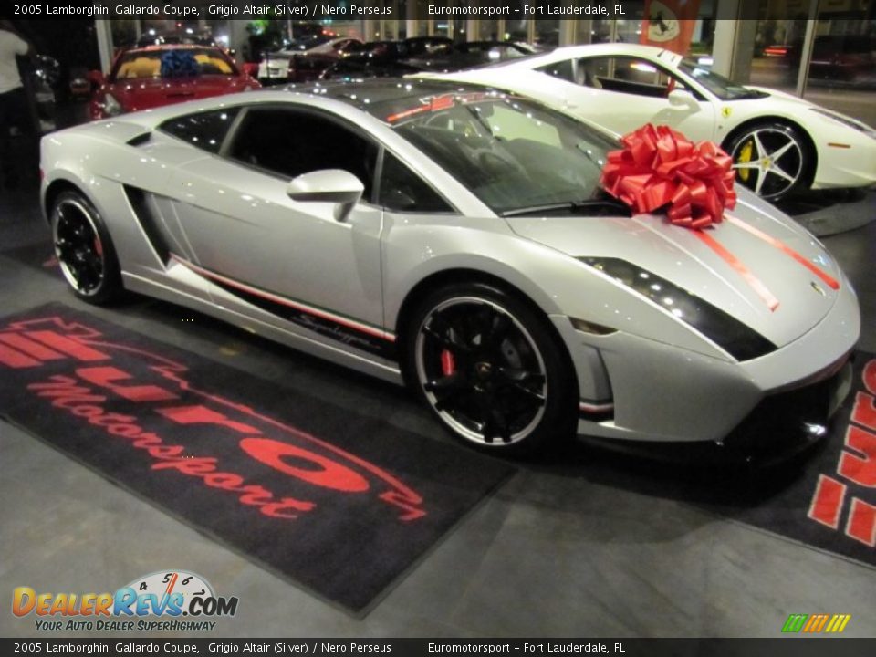 2005 Lamborghini Gallardo Coupe Grigio Altair (Silver) / Nero Perseus Photo #26