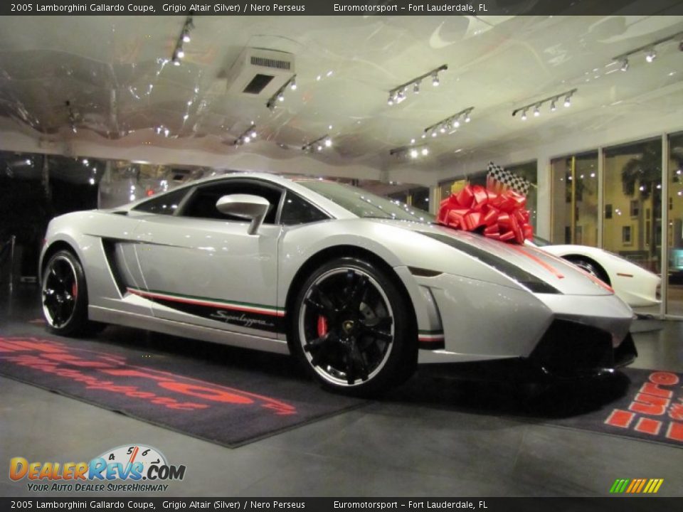 2005 Lamborghini Gallardo Coupe Grigio Altair (Silver) / Nero Perseus Photo #27