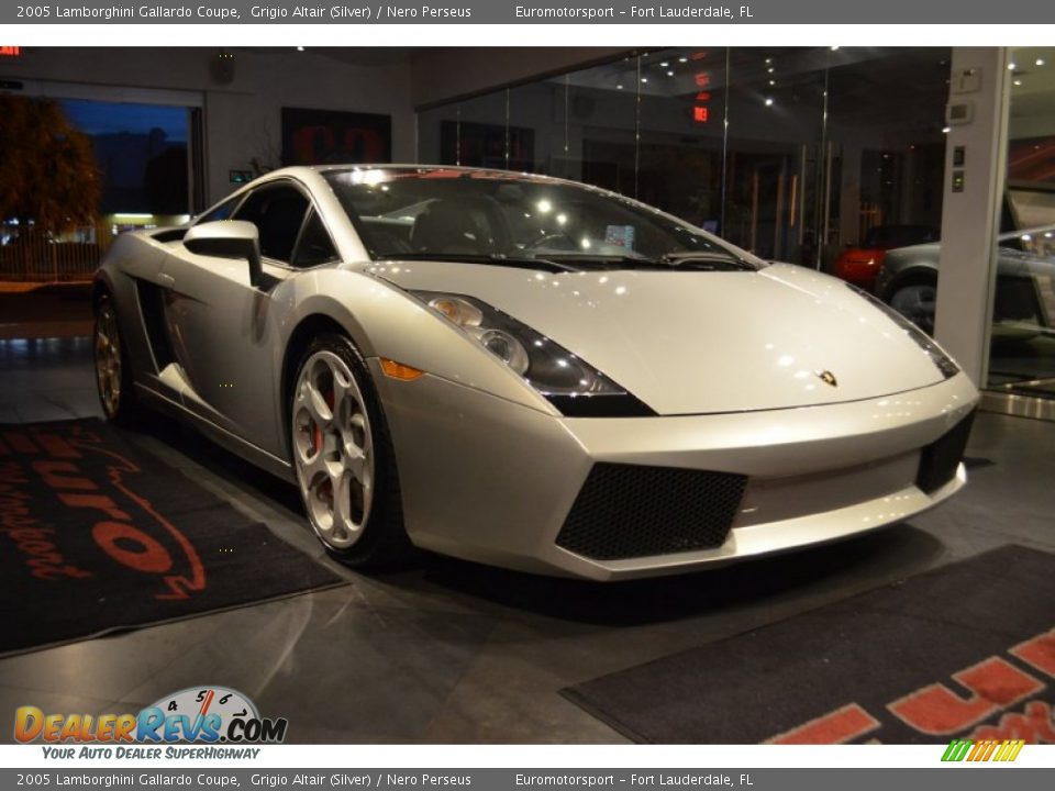 2005 Lamborghini Gallardo Coupe Grigio Altair (Silver) / Nero Perseus Photo #39