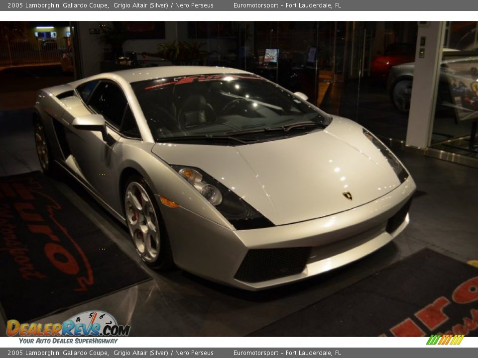 2005 Lamborghini Gallardo Coupe Grigio Altair (Silver) / Nero Perseus Photo #40