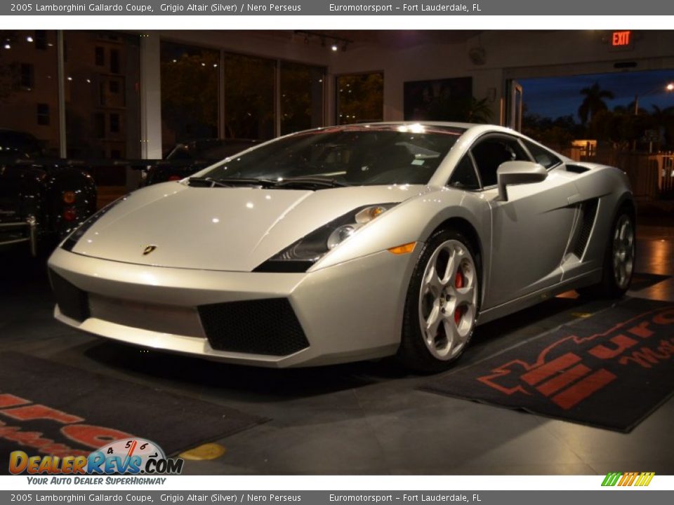 2005 Lamborghini Gallardo Coupe Grigio Altair (Silver) / Nero Perseus Photo #41