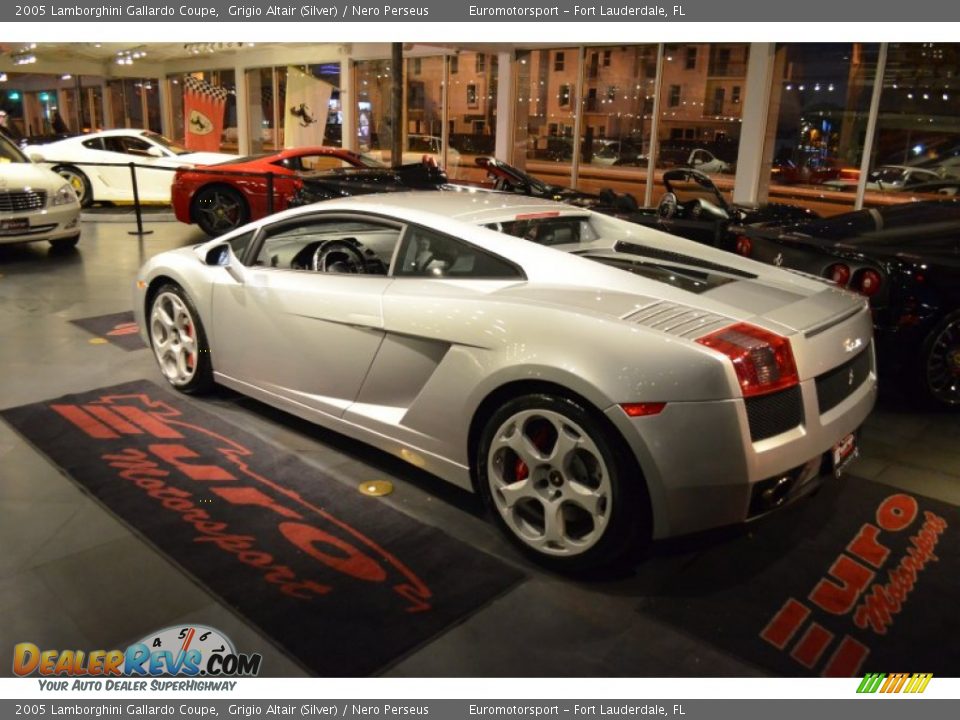 2005 Lamborghini Gallardo Coupe Grigio Altair (Silver) / Nero Perseus Photo #42