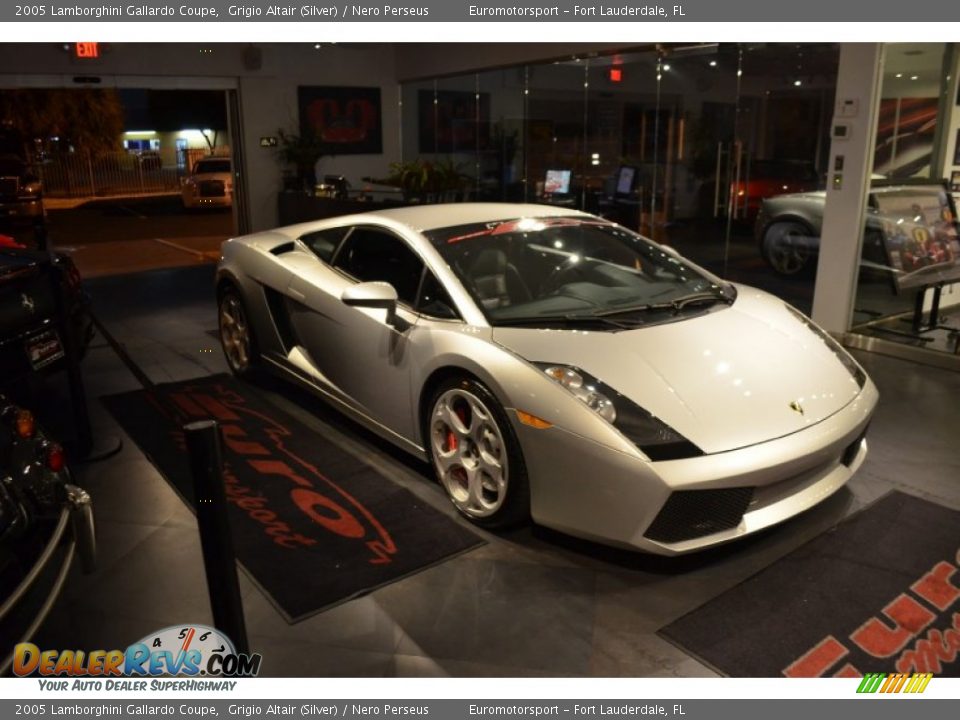 2005 Lamborghini Gallardo Coupe Grigio Altair (Silver) / Nero Perseus Photo #43