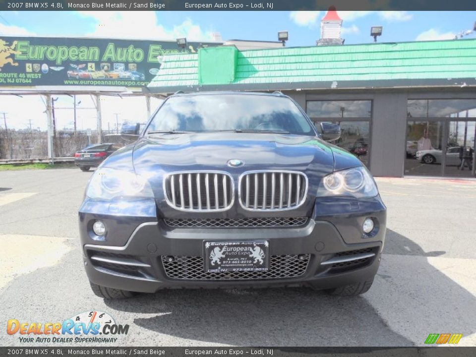 2007 BMW X5 4.8i Monaco Blue Metallic / Sand Beige Photo #2