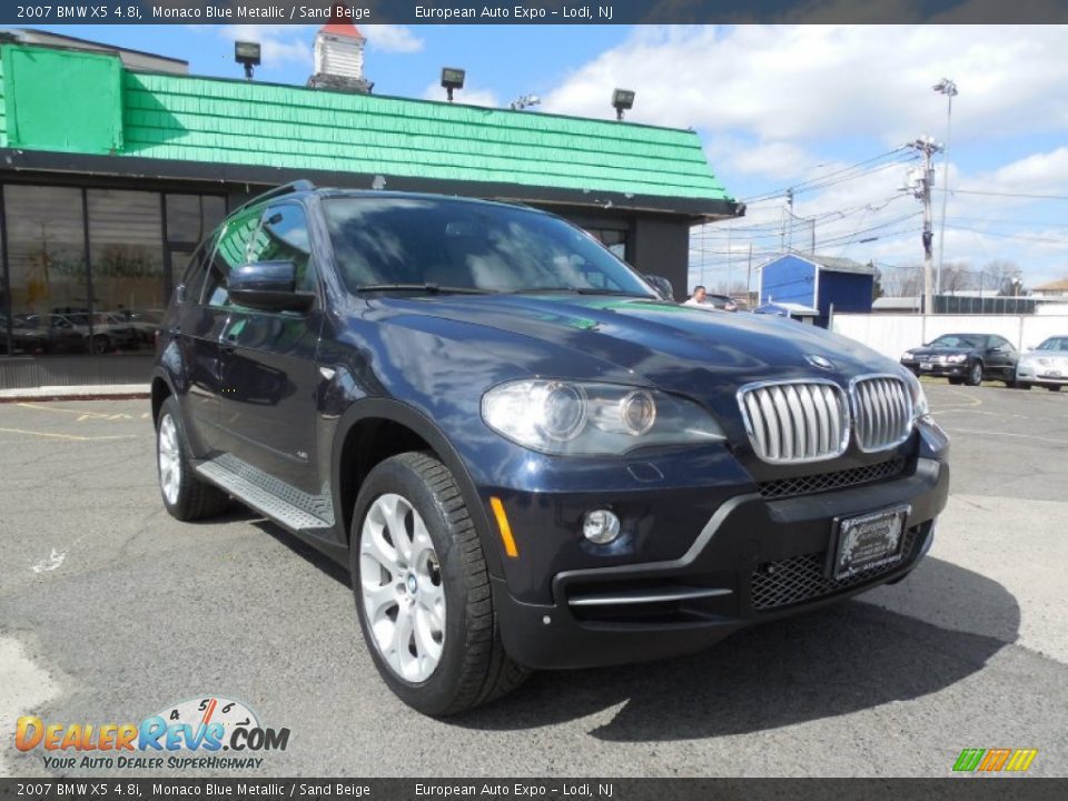 2007 BMW X5 4.8i Monaco Blue Metallic / Sand Beige Photo #3