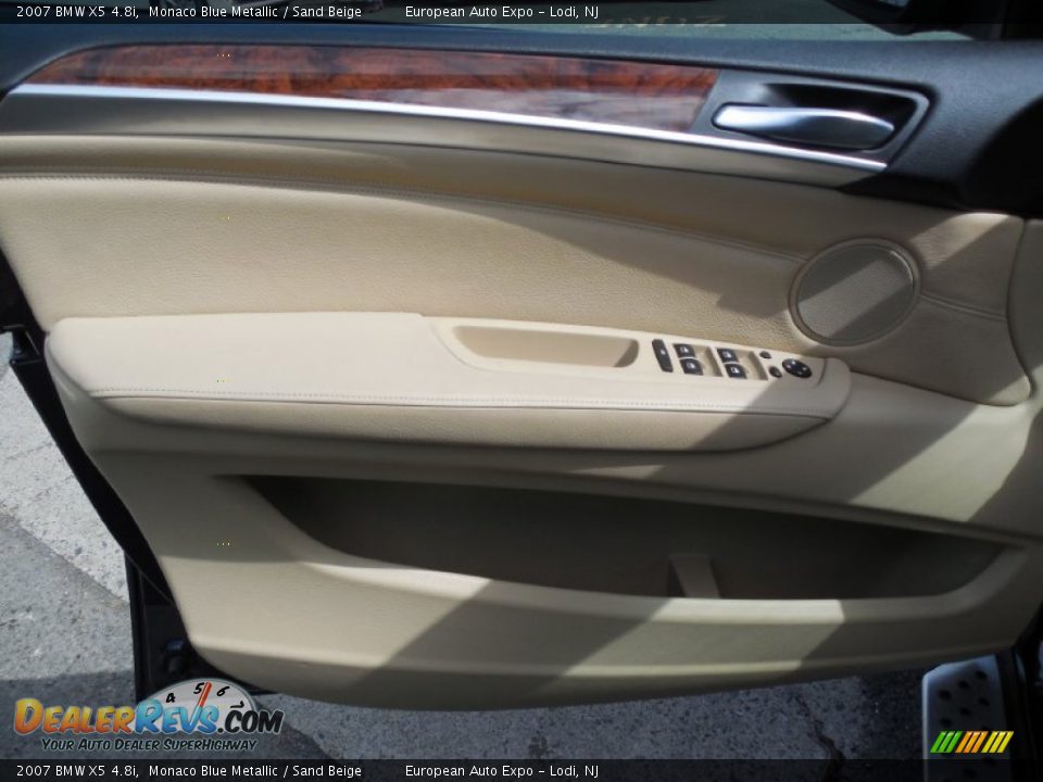 2007 BMW X5 4.8i Monaco Blue Metallic / Sand Beige Photo #8