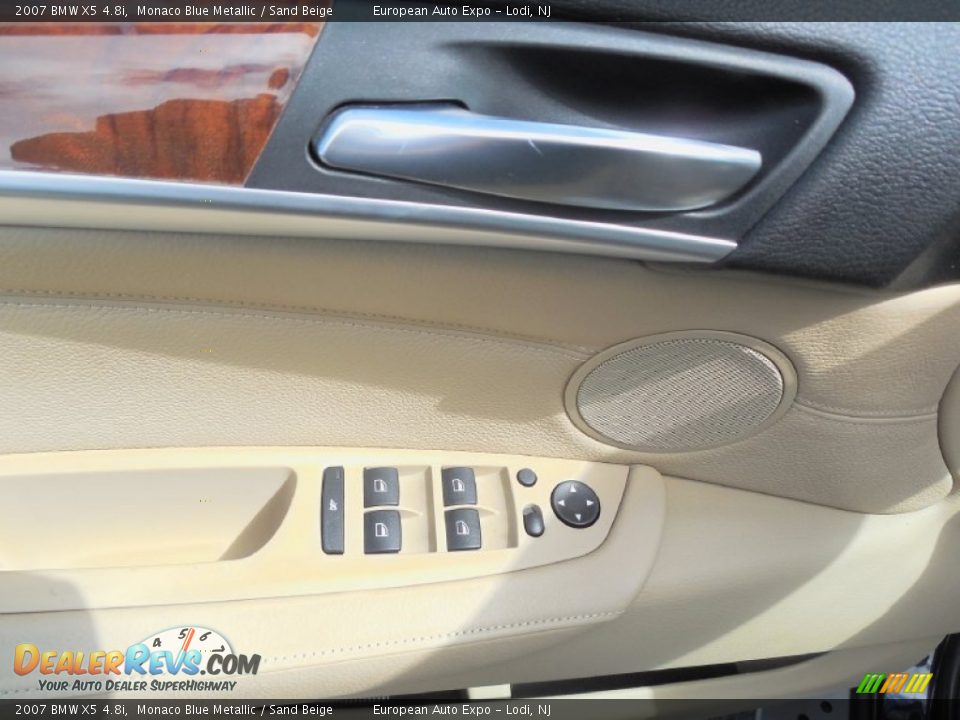 2007 BMW X5 4.8i Monaco Blue Metallic / Sand Beige Photo #9