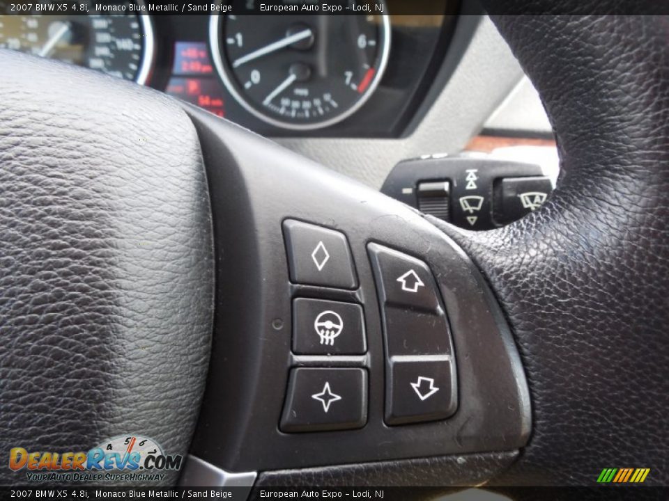 2007 BMW X5 4.8i Monaco Blue Metallic / Sand Beige Photo #12