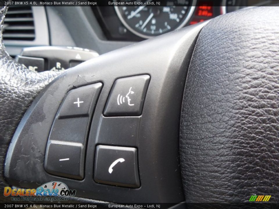 2007 BMW X5 4.8i Monaco Blue Metallic / Sand Beige Photo #13
