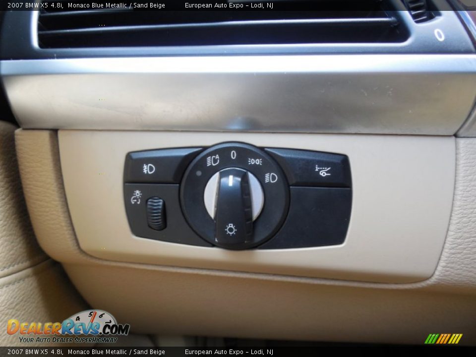 2007 BMW X5 4.8i Monaco Blue Metallic / Sand Beige Photo #14