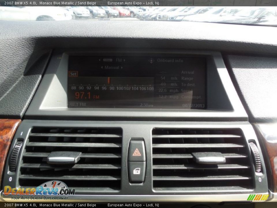 2007 BMW X5 4.8i Monaco Blue Metallic / Sand Beige Photo #16
