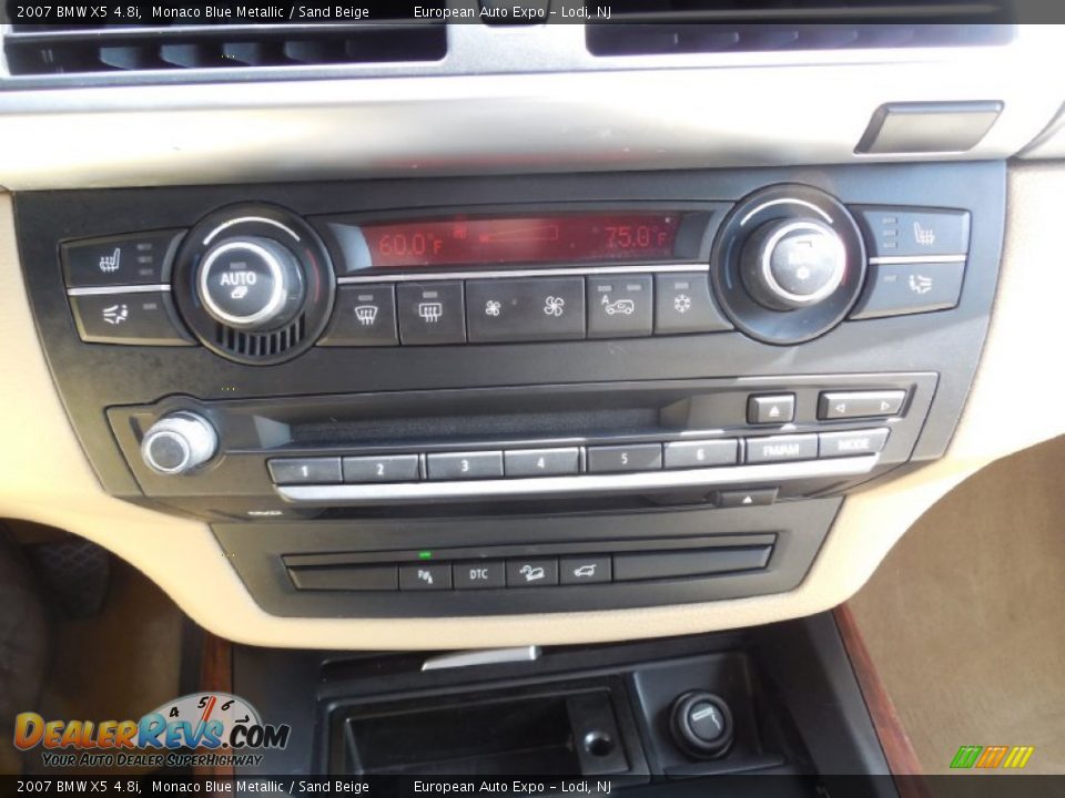 2007 BMW X5 4.8i Monaco Blue Metallic / Sand Beige Photo #17
