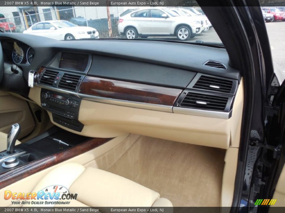 2007 BMW X5 4.8i Monaco Blue Metallic / Sand Beige Photo #22