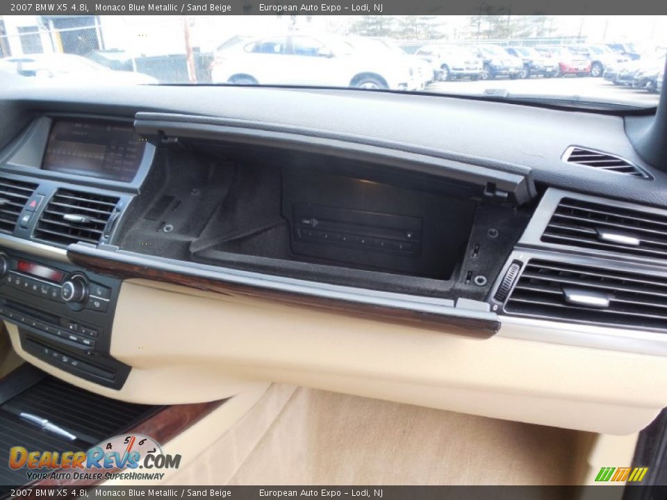 2007 BMW X5 4.8i Monaco Blue Metallic / Sand Beige Photo #23