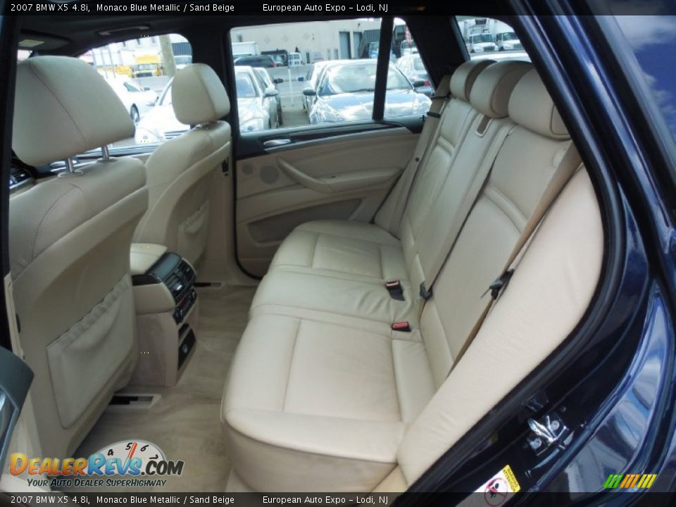2007 BMW X5 4.8i Monaco Blue Metallic / Sand Beige Photo #25