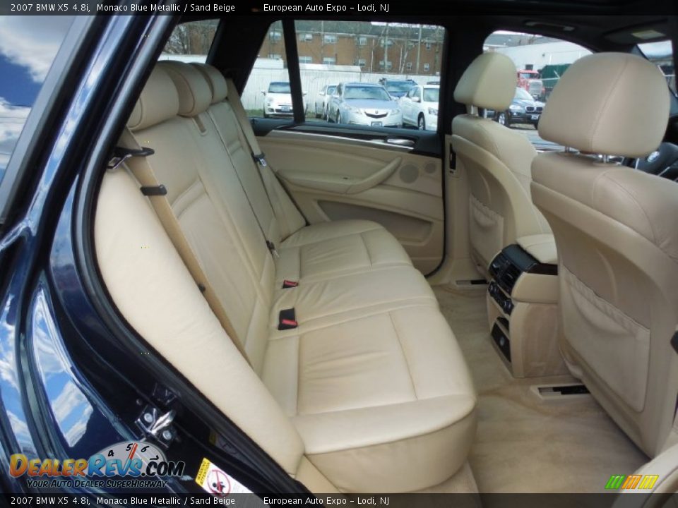 2007 BMW X5 4.8i Monaco Blue Metallic / Sand Beige Photo #26