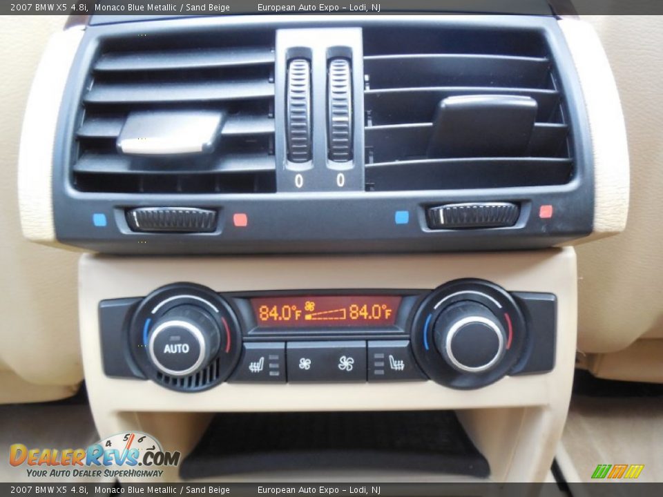 2007 BMW X5 4.8i Monaco Blue Metallic / Sand Beige Photo #28