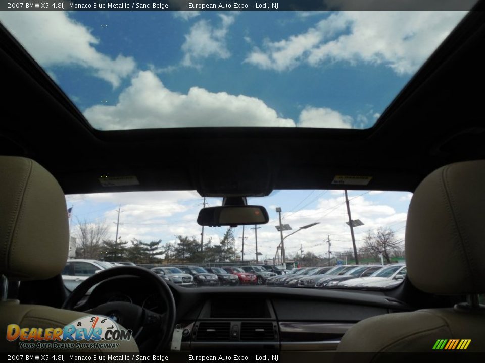 2007 BMW X5 4.8i Monaco Blue Metallic / Sand Beige Photo #29