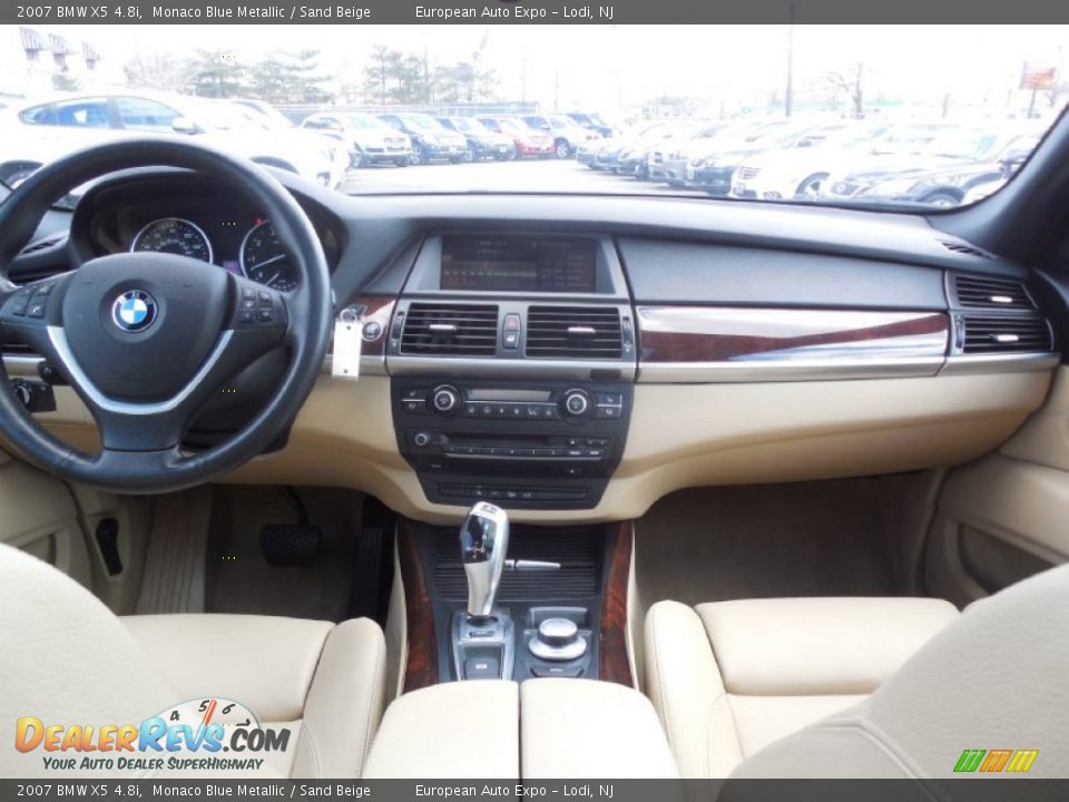 2007 BMW X5 4.8i Monaco Blue Metallic / Sand Beige Photo #30