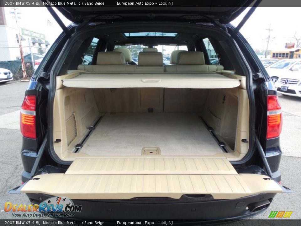 2007 BMW X5 4.8i Monaco Blue Metallic / Sand Beige Photo #33