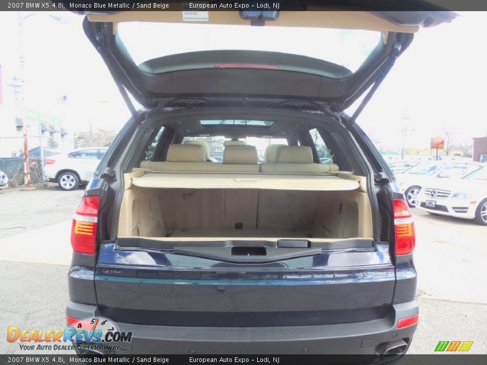 2007 BMW X5 4.8i Monaco Blue Metallic / Sand Beige Photo #34