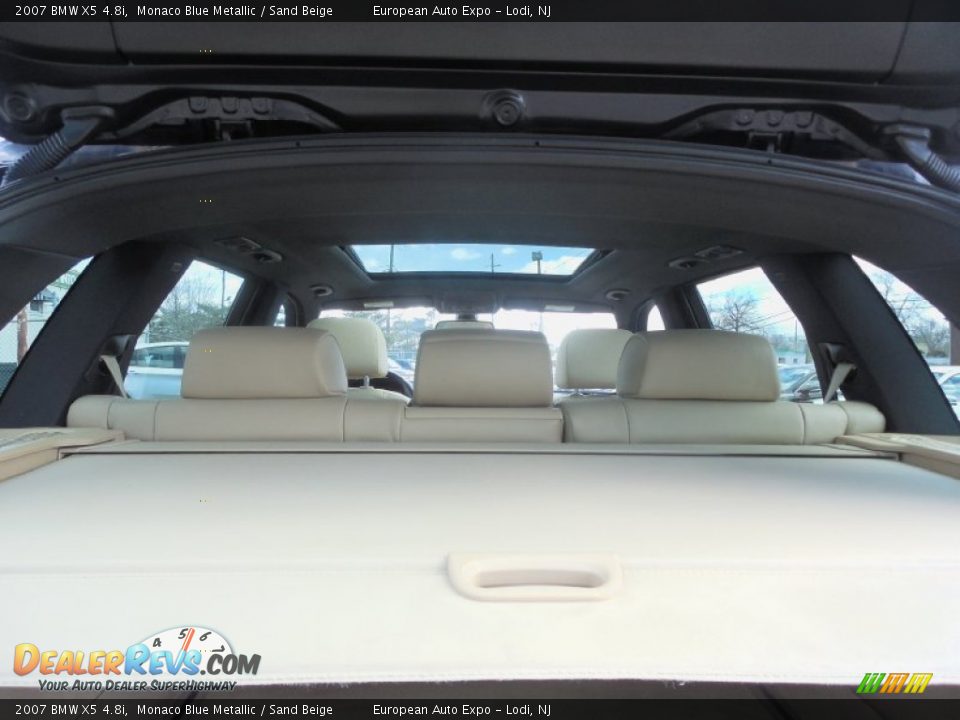 2007 BMW X5 4.8i Monaco Blue Metallic / Sand Beige Photo #35