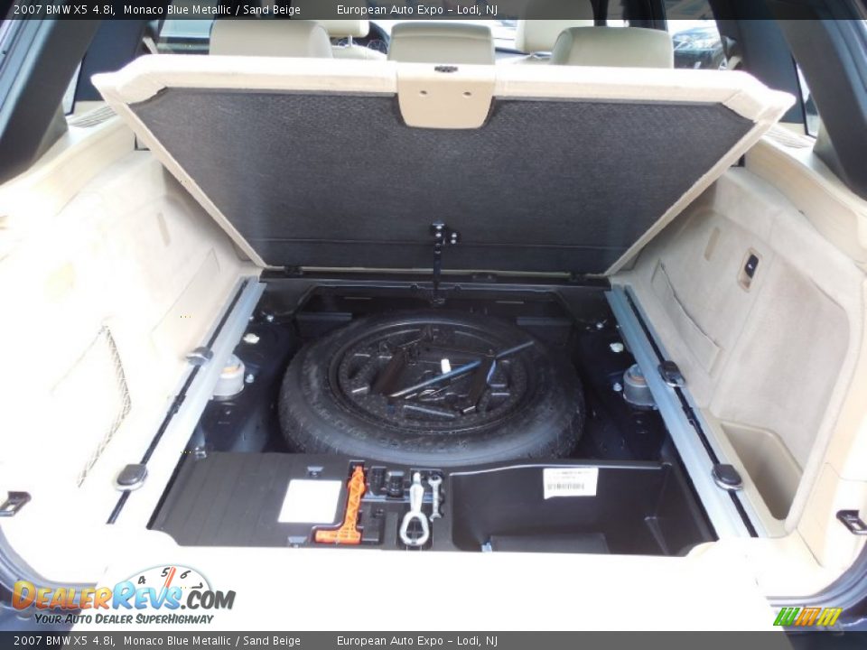 2007 BMW X5 4.8i Monaco Blue Metallic / Sand Beige Photo #36
