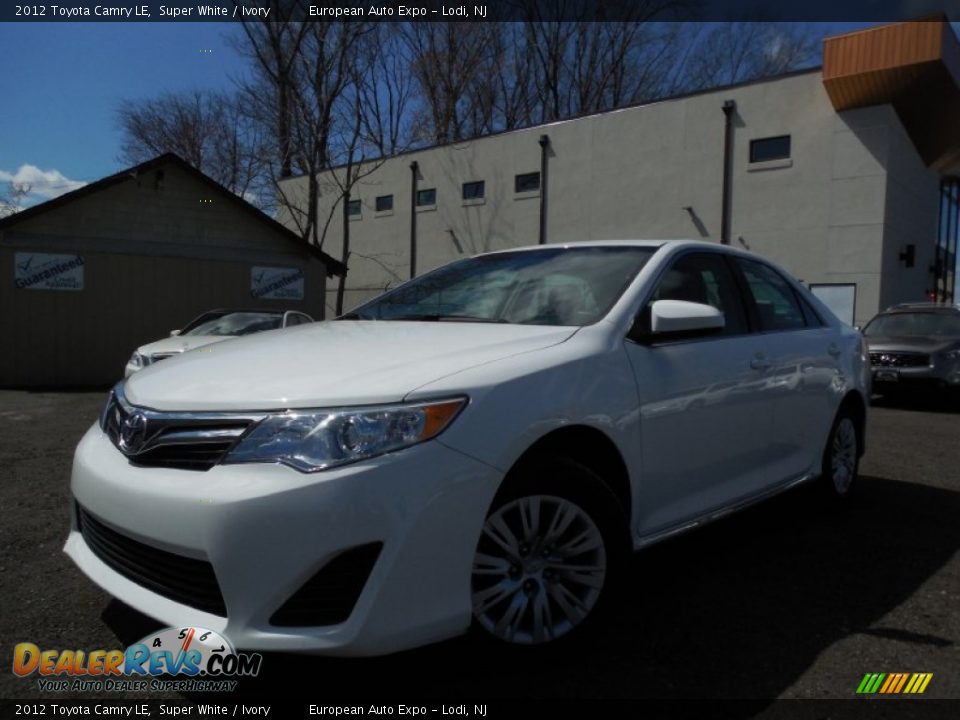 2012 Toyota Camry LE Super White / Ivory Photo #1