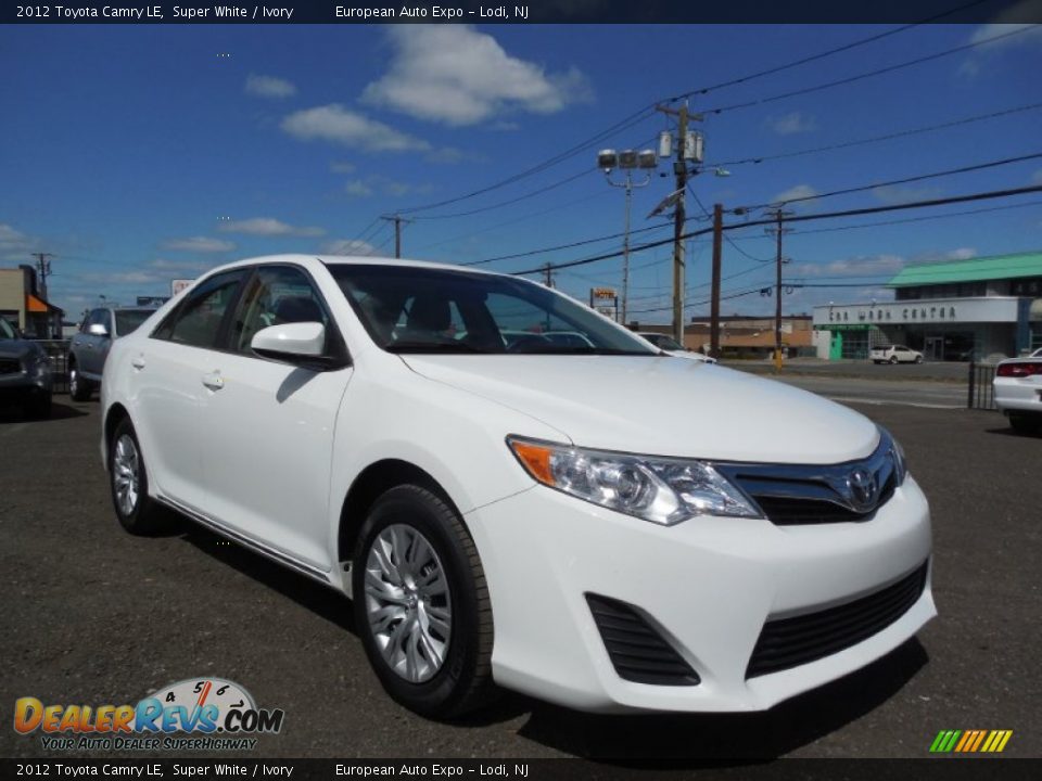 2012 Toyota Camry LE Super White / Ivory Photo #3