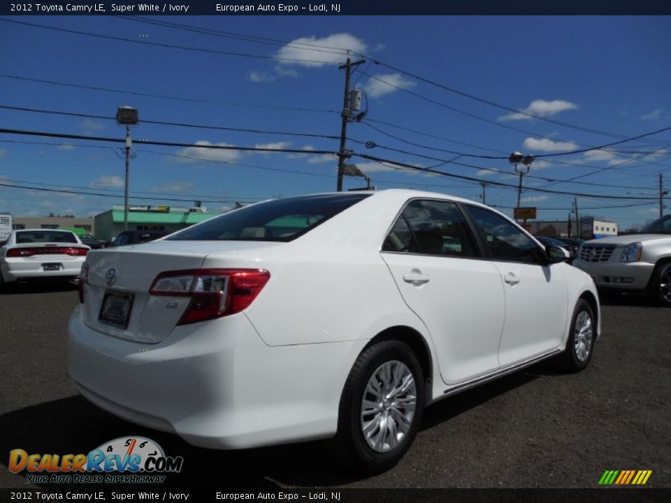 2012 Toyota Camry LE Super White / Ivory Photo #4