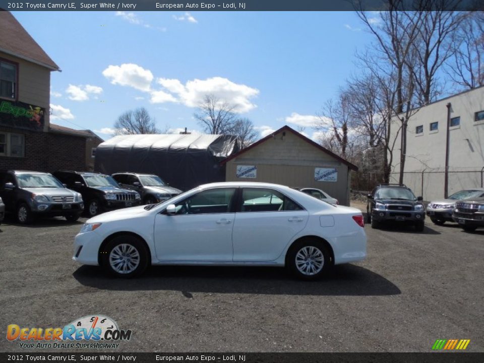 2012 Toyota Camry LE Super White / Ivory Photo #7