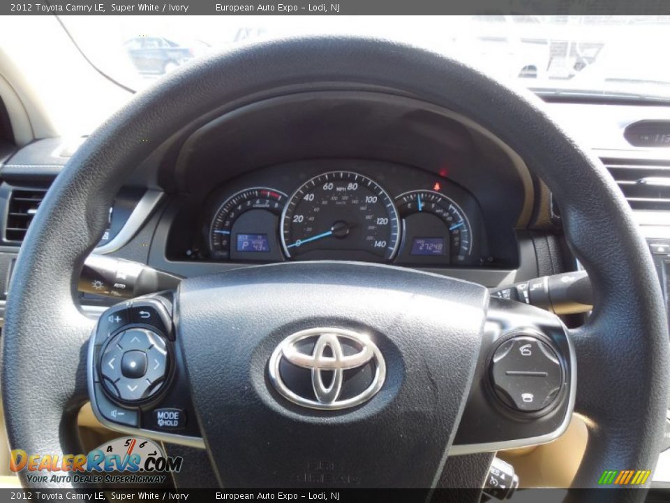 2012 Toyota Camry LE Super White / Ivory Photo #11
