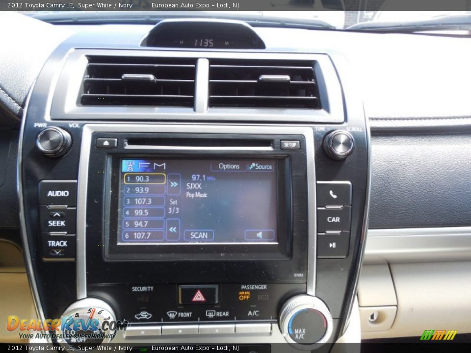 2012 Toyota Camry LE Super White / Ivory Photo #15