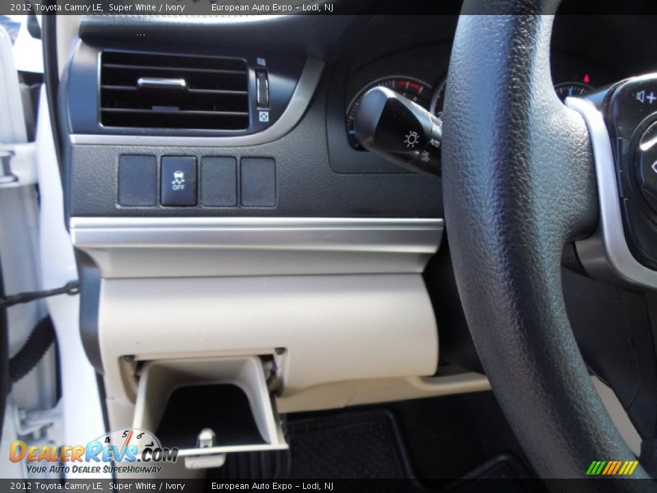 2012 Toyota Camry LE Super White / Ivory Photo #20
